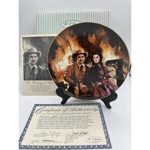 Gone With The Wind Golden Anniversary Series "The Burning Of Atlanta" Plate New